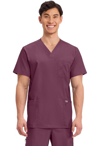 Image of Cherokee WW Revolution V-Neck Scrub Top for Men with 3 Pockets