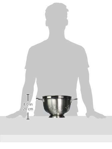 Uniware Professional Stainless Steel German Style Colander, Silver, Heavy Duty (5-Quart) #TOP1