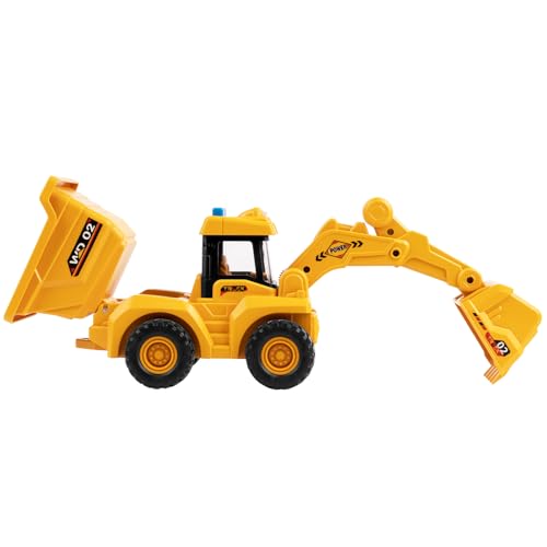 Image of 11 inch Dump Truck Toy, 1: 18 Scale, Inertia-Powered Dump Truck, with Realistic Lights, Rumbling Action, Anti-Slip Tires, Sturdy Plastic - Indoor & Outdoor Sandbox Vehicle for Kids Ages 3+ - Easter Gifts