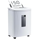 Fonirvanic Paper Shredder Heavy Duty: P4 Microcut 3×10mm 150 Sheets Auto Shredding Staples Credit Card 25L Large Capacity Overheat Full Bin Alert Quiet Design for Small Business Office Home Use
