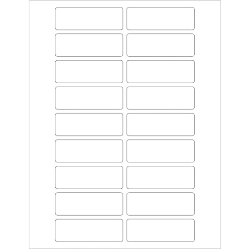 4.25 x 5.5 in. White Rectangle Laser Labels& Master Case - Pack of 4000