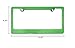 BLVD-LPF OBEY YOUR LUXURY Popular Bling 7 Row Crystal Metal Chrome License Plate Frame with Screw Caps (1, Green)