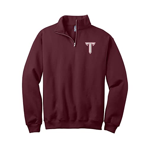 Sorority Letters Shop Troy University Quarter Zip Sweatshirt with TROY Power T Embroidered