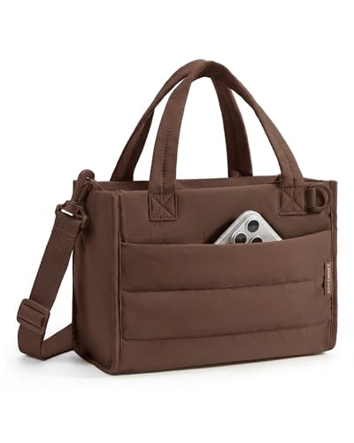 BAGSMART Small Tote Bag for Women, Work Teacher Bag with Zipper Closure