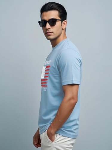 Image of ADRO Men's 100% Cotton Regular Fit T-Shirt