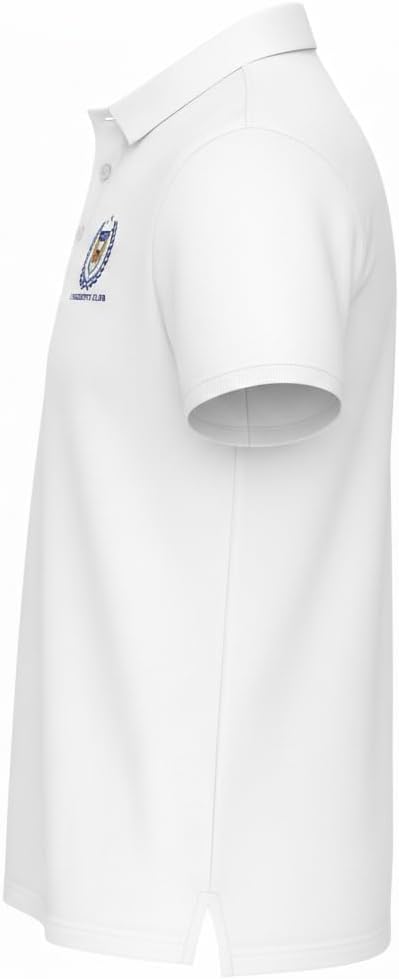 Trump Comeback Golf Polo for Men – White, Cotton-Spandex Blend, Short Sleeve, Embroidered Logo, 240 GSM, Limited Edition