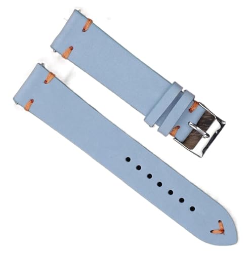 Bracelet de montre en cuir marron véritable de style vintage interchangeable