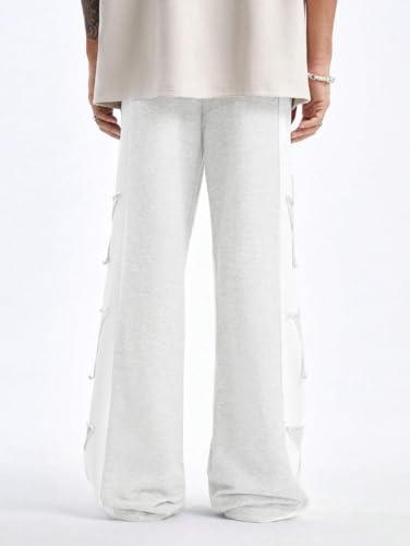 ZAFUL Men's Casual Straight Sweatpants Color Block Stars Pattern Joggers Long Wide Leg Baggy Sweat Pants4