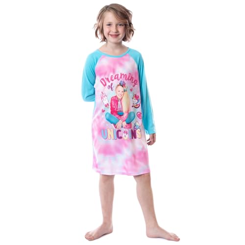 Komar Kids Nickelodeon JoJo Siwa Girls' JoJo Dreaming of Unicorns Long Sleeve Nightgown Pajama Sleepwear4