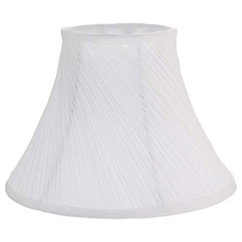 Pantalla para lámpara estilo imperio de 14" en tela de algodón blanco sedoso Cover