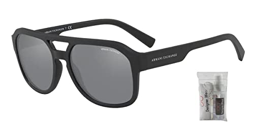 Armani Exchange AX4074S Rectangle Sunglasses for Men +BUNDLE with ACCESSORY EYEWEAR KIT2