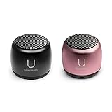 Fashionit U Speakers Micro Portable Wireless Bluetooth Speaker with Mic & Selfie Remote Control Active Lifestyle Travel Home Office Bundle with Coordinating Micro Speaker, Pair together
