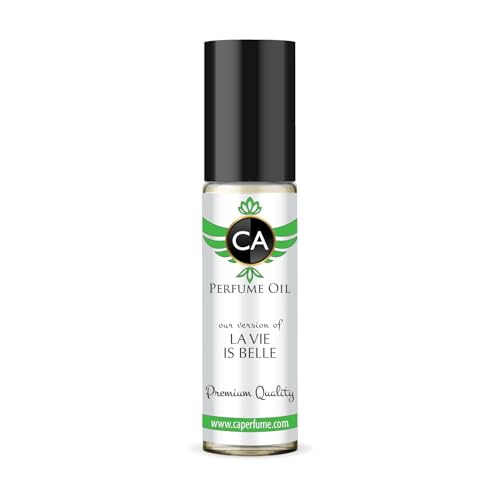 CA Perfume Impression of La Vie Belle for Women Fragrance Oil Floral Fruity Gourmand Scent Long Lasting Perfumes for Women Travel Size TSA Ready Mini Parfum Body Oil Roll-on 0.33 Fl Oz 10ml