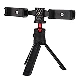 【360°-ANPASSUNG】Dualer Handyclip, 360°-Anpassung, 4 Blitzschuheinsätze, kann an mehr Zubehör angepasst werden.