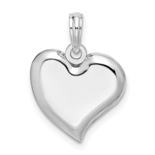 Collier pendentif cœur argent sterling 925 rhodié goutte d'eau bijoux tendance femme
