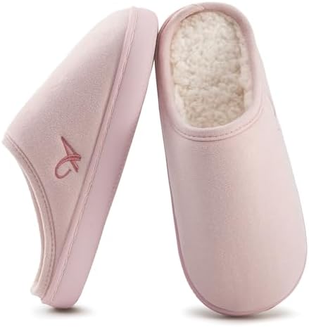 Athlefit Women's Fuzzy House Slippers Indoor Outdoor Warm Fluffy Slip-on Slide Slippers Shoes
