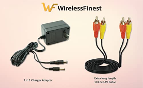 image for AC Power Supply Home Charger + Audio Video AV Cable RCA Adapter Cord T