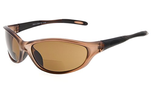 Image of Eyekepper Bifocal Sunglasses for Women Men, Rectangular Frame | Outdoor Sports Bifocal Reading Sunglass, with Readers Built in, Mens Tinted Sun Reader Bifocals, Ladies Cheater,Wrap Half Rim