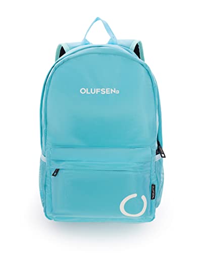 OLUFSENKids | Mochila Escolar MALMÖ | Para Niñas y Niños | 6 a 9 Años | Material Composite Ultra Ligero y Ultra Resistente | Repele el Agua | Polivalente Escuela, Calle, Piscina y Playa | Azul | 15L