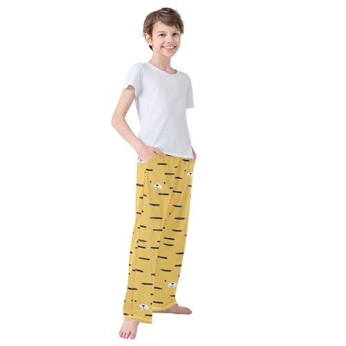 Boys' Pants Tiger Stripe Face Long Bottoms Jogger Pants Elastic Waist Trousers with Pockets S-XL4