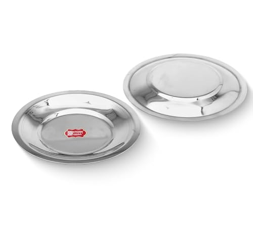 Image of Kitchen Expert - Stainless Steel Glass Lid Set | Set of 12 | Small Lid Covers | Cup Mugs Lids | Steel Round Shape Coasters | Tea Cup Lids | Steel Ciba |