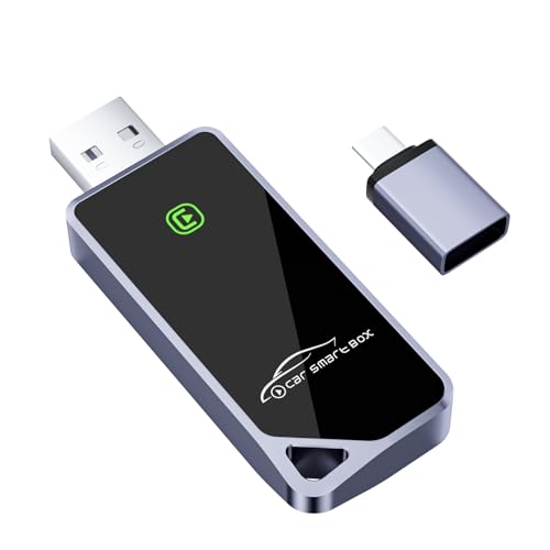 ZIUMIER Wireless CarPlay Adapter, Convert OEM Wired to Wireless CarPlay Dongle, Mini Edition, Plug and Play, No Latency, Compatible with Apple iPhone iOS 10+ & Cars from 2016+