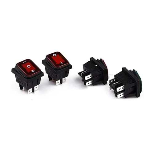 Interrupteur bascule 16A 250VAC étanche KCD4 à témoin lumineux bleu 12V pour auto