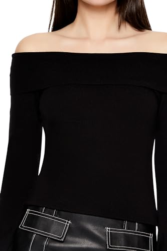 Image of Forever 21 Women's Fitted Off-The-Shoulder Sweater