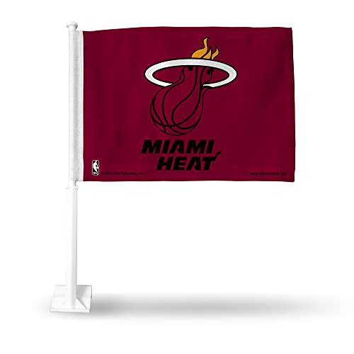 Rico Industries NBA Miami Heat Standard Double Sided Double Sided Car Flag - 16
