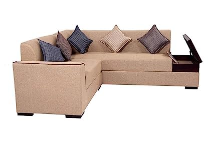Woodsfreak Revive Rest Designer Sofa Seater | L-Shape Sofa Set for Drawing Room Hotel Versatile Furniture for Interior