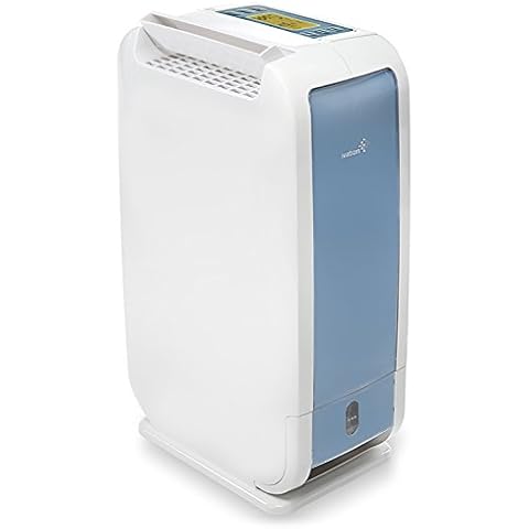 Ivation 13-Pint Small-Area Desiccant Dehumidifier Compact and Quiet - With Continuous Drain Hose for Smaller Spaces, Bathroom, Attic, Crawlspace and Closets - For Spaces Up To 270 Sq Ft, White Cover