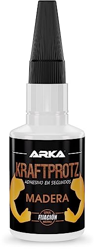 ARKA - KRAFTPROTZ WOOD 50 g | Superpegamento extra fuerte | Pegamento transparente para madera | Superpegamento espeso | Resistente al agua | Fácil aplicación y fijación segura