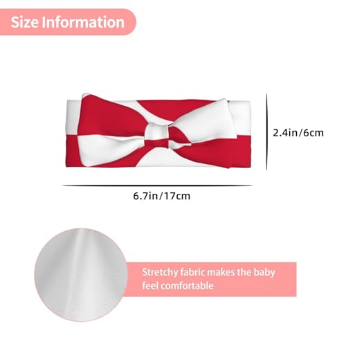 Greenland flag Baby Headbands Soft Nylon Hairbands with Stretchy Bows Girls Hair Accessories for Newborn Infant Toddler Kids3