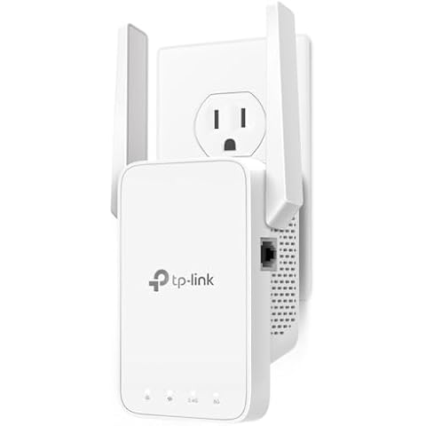 TP-Link AC1200 WiFi Extender, 2024 Wirecutter Best WiFi Extender, 1.2Gbps home signal booster, Dual Band 5GHz/2.4GHz, Covers Up to 1500 Sq.ft and 30 Devices ,support Onemesh, One Ethernet Port (RE315) Cover