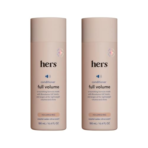 hers Full Volume Conditioner, Coastal Cedar Citron Scent, 2 Pack, 6.4 Fl Oz