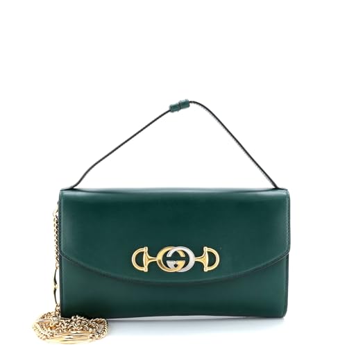 Gucci, Pre-Loved Zumi Shoulder Bag Leather Small, Green