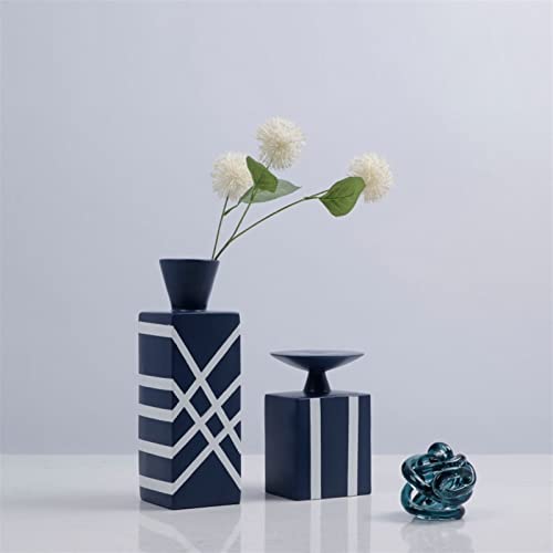 Grand vase à fleurs moderne 12,2 pouces structure premium - 6