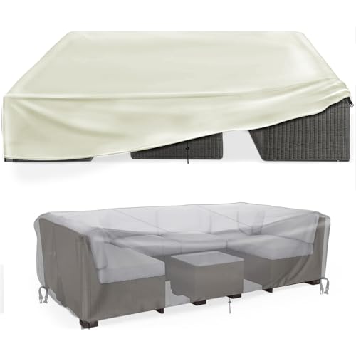 HomKawt Patio Furniture Waterproof Cover, Heavy Duty Oxford ...