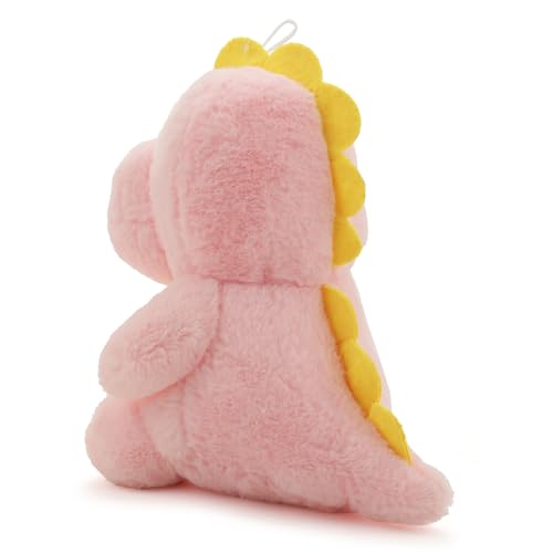 Image of Pink Dino Soft Toy for Kids with Cute Hug-Friendly Plush for Babies, Toddlers & Children Safe, Lightweight & Easy to Clean (25CM)