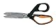 Fiskars Hochleistungsschere, Bis zu 30% mehr Kraft, Länge 21 cm, Langlebiger rostfreier Stahl/Kunststoff, Schwarz/Orange, PowerArc, 1027204