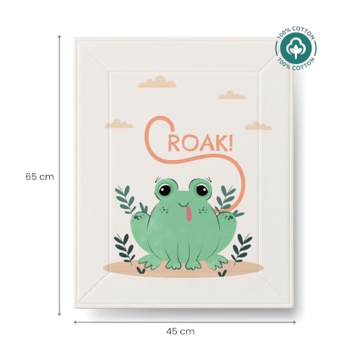 Image of Tidy Sleep Baby Changing Mat - Waterproof, Foldable, Padded Diaper Changing Sheets for Newborns & Infants - Little Frog (65 cm x 45 cm)