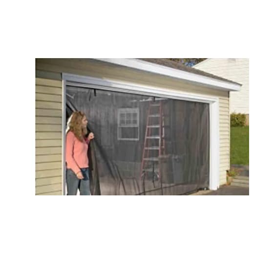 Snap On Screens 16' x 8' Garage Screen, Includes Zipper & Storage Kit, Easy Assembly, Easy Pass Through