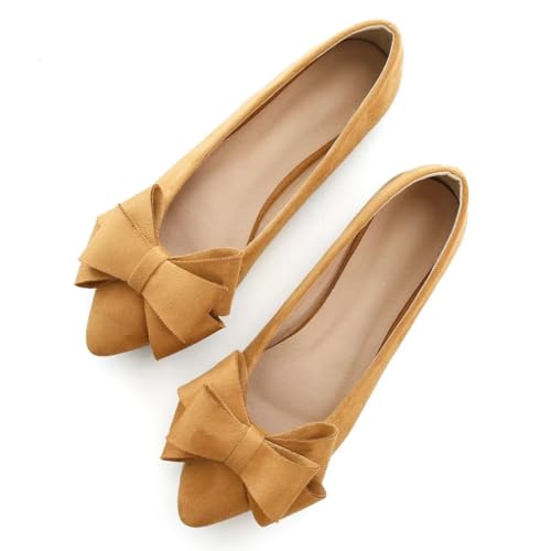 Image of TN TANGNEST Women Fashion Bowknot Flats Comfort Pointed Toe Dress Shoes