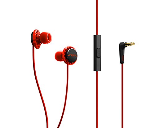 SOL REPUBLIC 1131-33 Relays 3-Button In-Ear Headphones Fluoro, Red