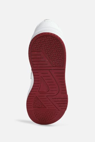 Image of SNITCH Men's Sneakers | Minimalist Solid Pattern with Stripes | PU+Suede Upper, Breathable Mesh Insole, TPR Outsole | Stylish Everyday Sneakers