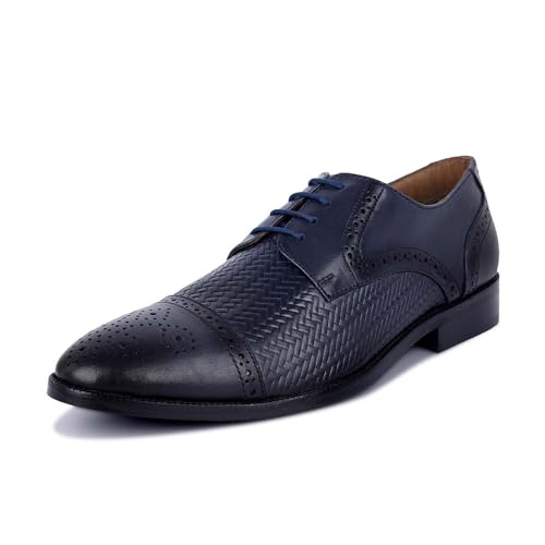 Image of LOUIS STITCH Formal Shoes for Men | Genuine Leather, Stylish Lace-Up for Business, Office, Party & Wedding (LSEUWEOX )