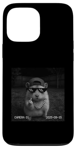 Funny Hamster Flipping Off Middle Finger On Security Camera X}zP[X iPhone 13 Pro Max p