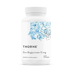 THORNE – Zinc Bisglycinate 15 mg – Highly Absorbable Zinc Supplement – Supports Immune System, Eye, Skin & Reproductive Health* – Third-Party Certified – Gluten, Dairy & Soy-Free – 60 Capsules
