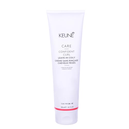 KEUNE Care Confident Curl Leave In Coily Hair Cream Rich Curl Defining Cream with Shea Butter and Coconut Oil for Frizz Control 10.1 Fl Oz
