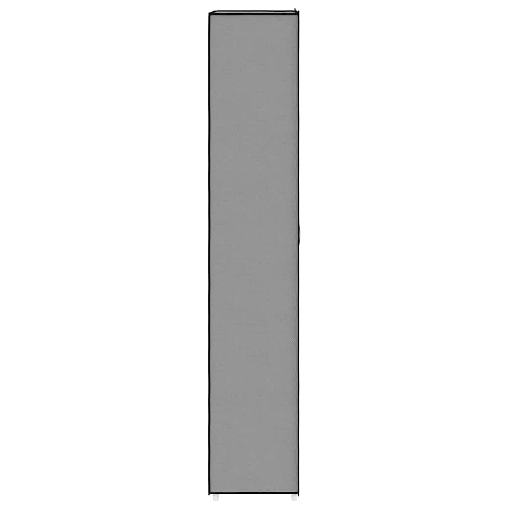 Zapatero de 60 x 30 x 166 cm, color gris, con 10 estantes para hasta 30 pares de zapatos, marco de acero, protegido contra el polvo gracias a la cubierta de tela no tejida, almacenamiento de